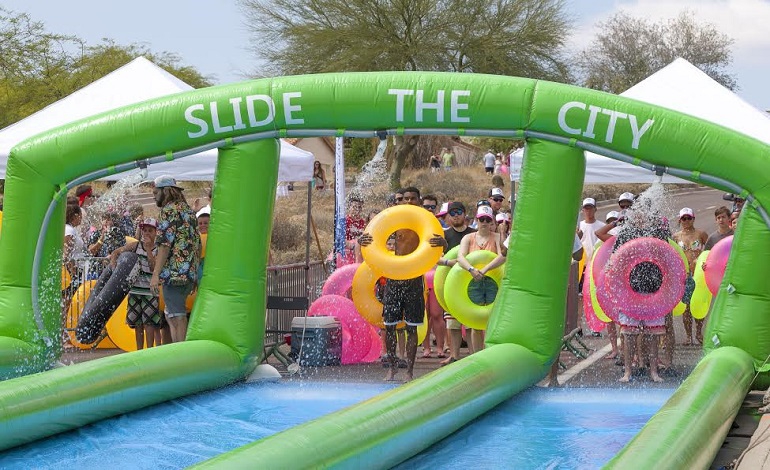  Slide the City is one of the longest commercial waterslides in the world.